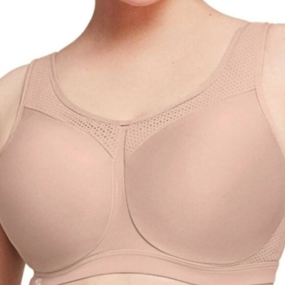 Glamorise Wonderwire Sports Bra 36DD | Nude High Impact 9066 EUC - Picture 1 of 12